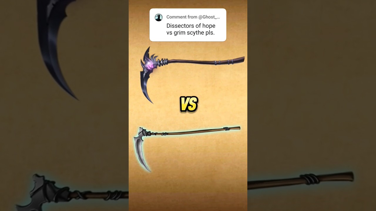 Dissector of hopes VS Grim scythe which one is the best? 🤔#shorts #shadowfight2 #viral #edit
