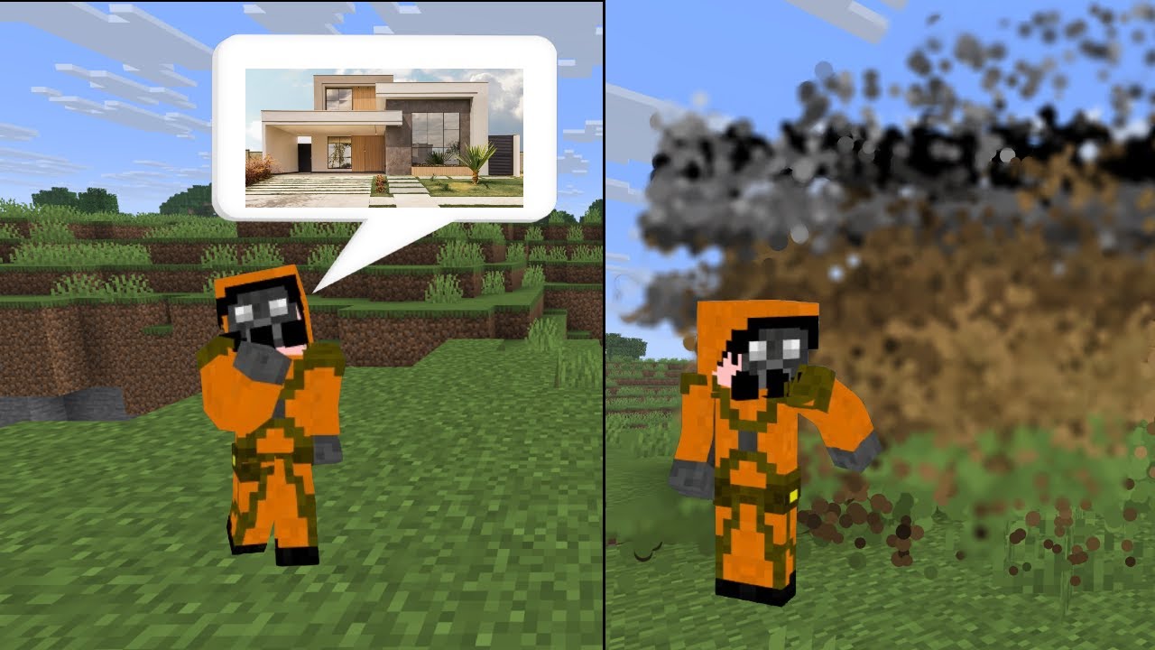 Fiz a minha casa no minecraft