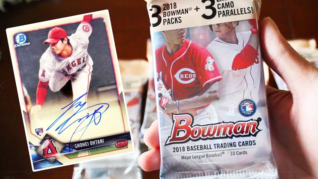 (TWO AUTO PULLS) $55,000 SHOHEI OHTANI?! 2018 Bowman Baseball Value Pack Opening