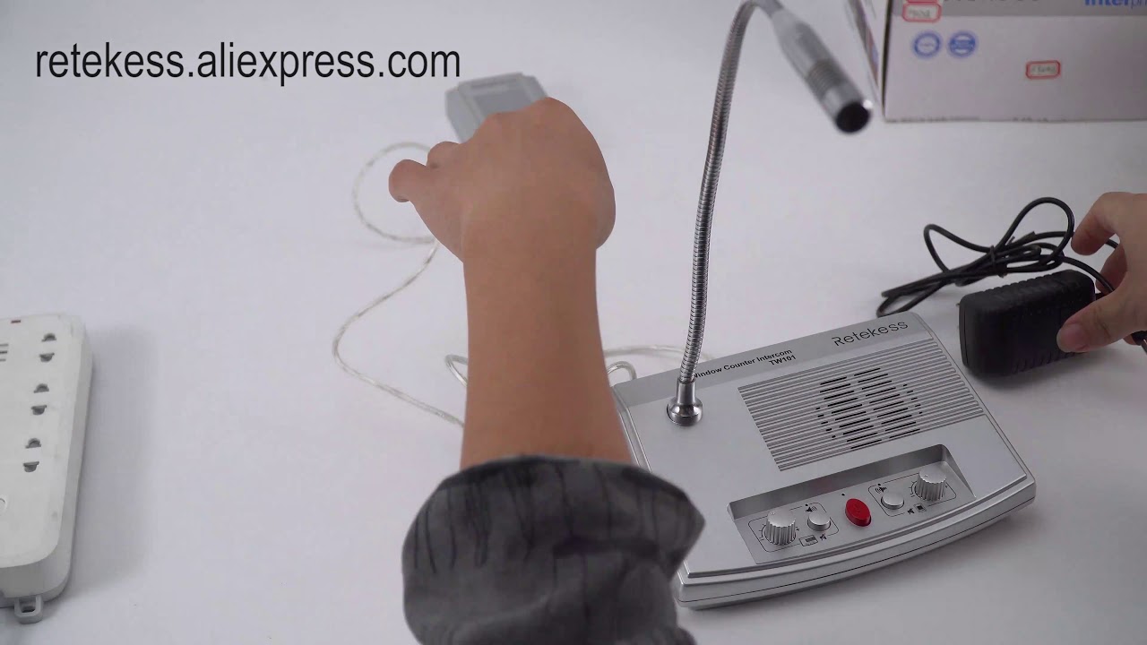 Retekess TW101 3W 2 Way Window Intercom System Interphone Bank Speaker