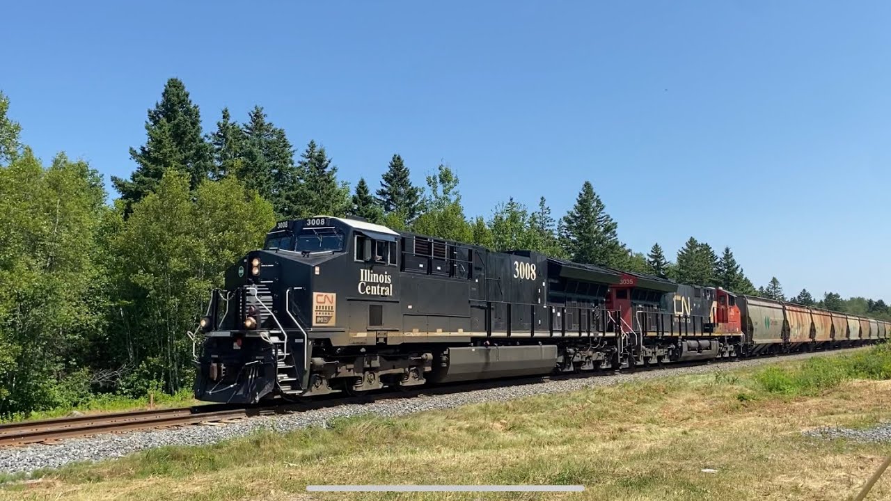 IC HERITAGE! CN 3008 Deathstar Leads A Heavy Potash Train At Odell Loop!