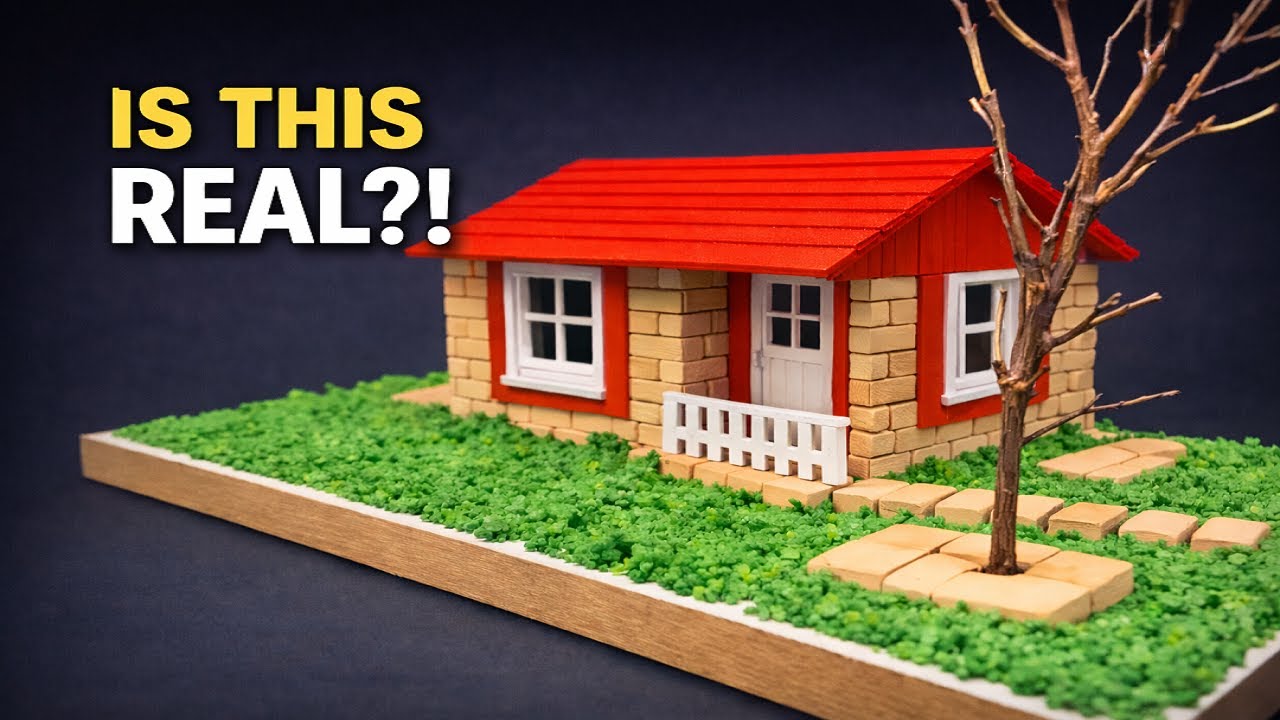 INSANELY Satisfying Miniature Log Cabin Build
