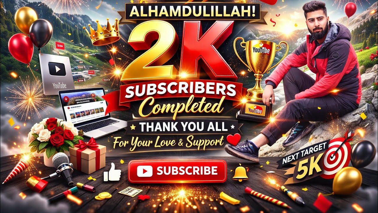 🎉 Alhamdulillah! We just hit 2K Subscribers 🎉Thank you so much for your love & support ❤️To