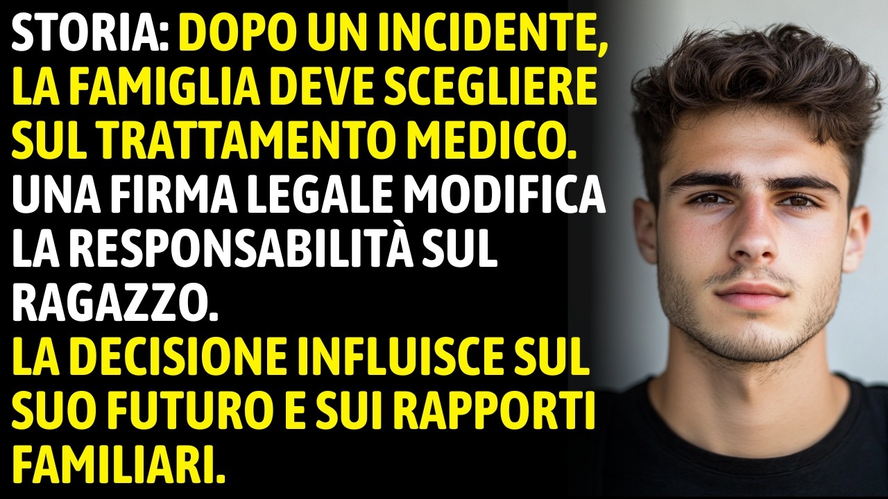 A 17 anni incidente grave a una festa. Mia madre ha rifiutato l'intervento e firmato 