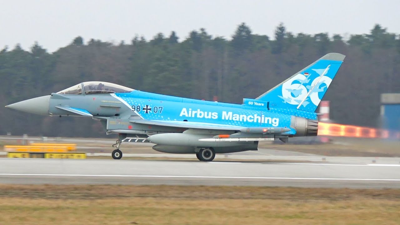 Luftwaffe Eurofighter EF2000 (98+07) Manching 60 Years Livery in Action at Ingolstadt Manching!