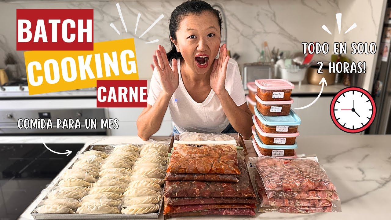 Batch cooking de carne! | Mas de 20 comidas en 2 horas! | Karina Gao