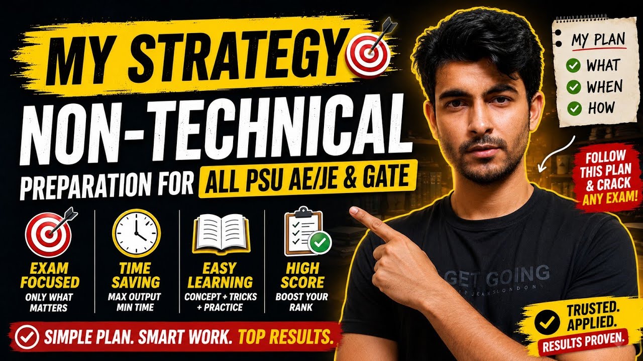 How to prepare Non technical for PSU AE/JE & GATE  || My Personal Strategy 