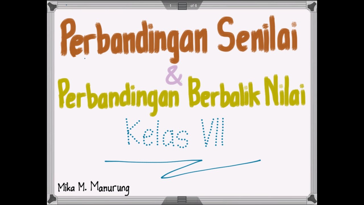 Perbandingan Senilai dan Berbalik Nilai