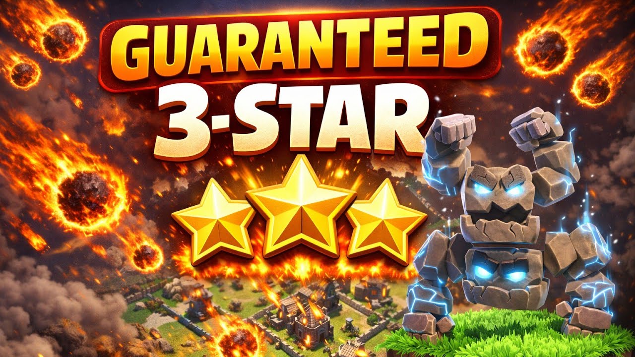 NO SKILL METEOR GOLEM Army! 💥 Guaranteed 3-Star