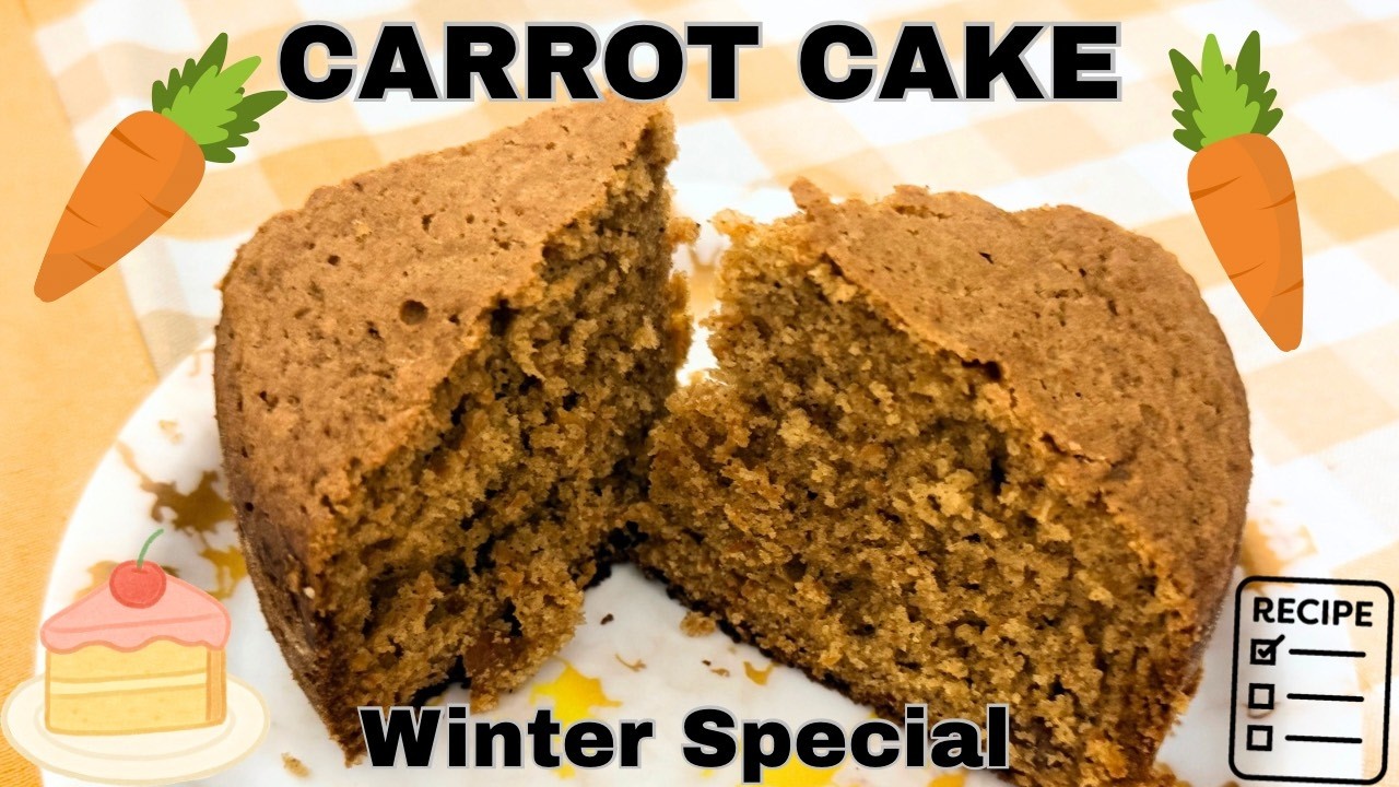 Classic Carrot Cake at Home | Moist, Spiced & Egg-Based Recipe