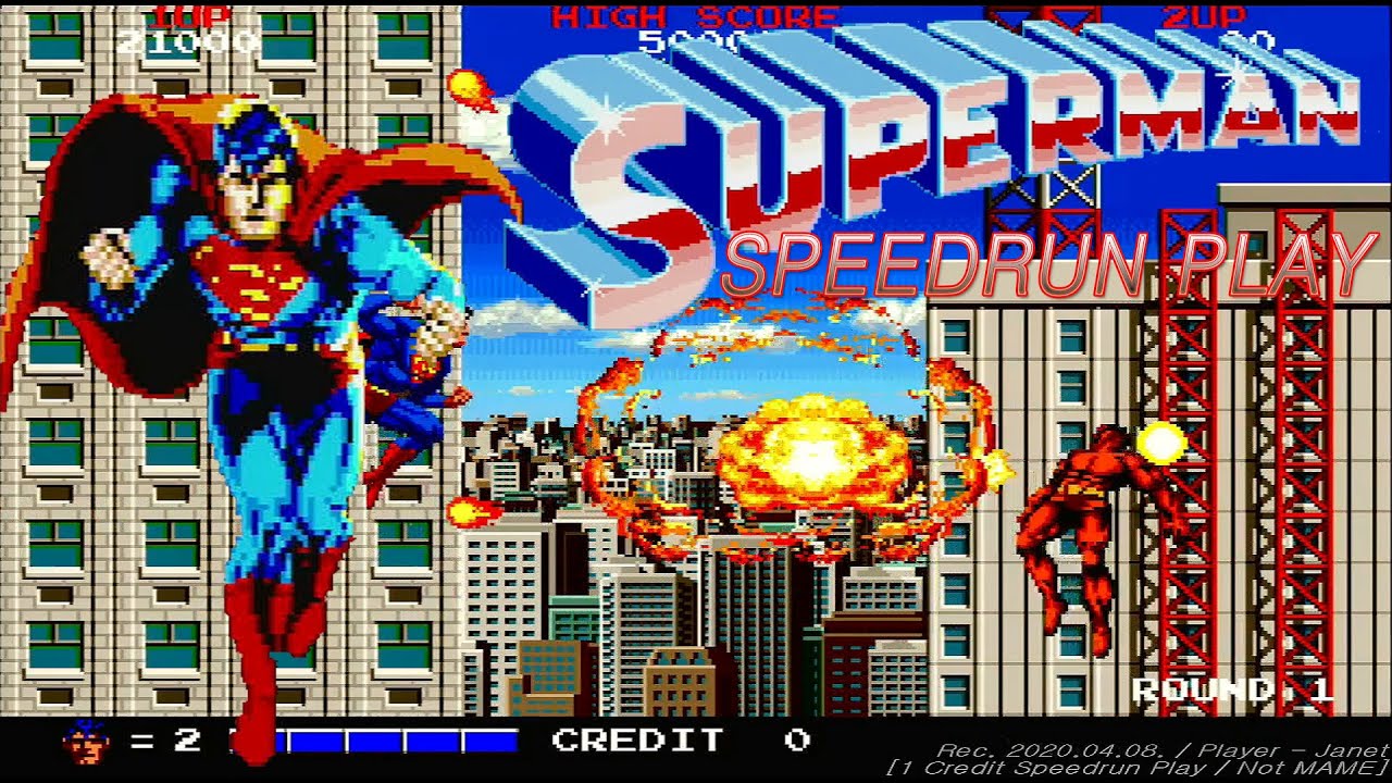 Superman - 1CC (Speedrun Play / Not MAME) / スーパーマン / 슈퍼맨