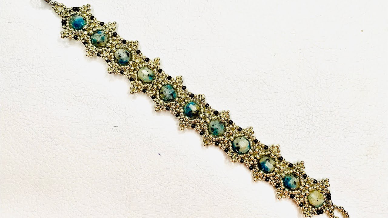 Azurite Beaded Bracelet 💎 Beading Tutorial