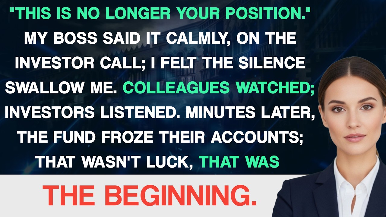 My Boss Fired Me During the Investor Call — Minutes Later, the Fund Locked Their Accounts