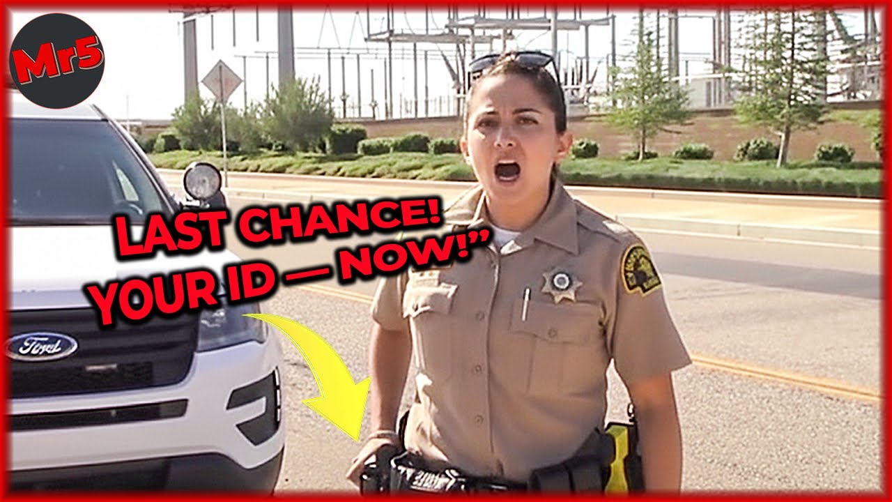 Female Cop Miserably FAILS Trying to Intimidate Man for ID | ID Refusal