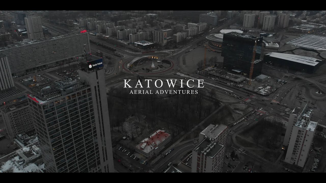 Katowice at Night 🇵🇱 || 4K Aerial Adventures || Mavic Air