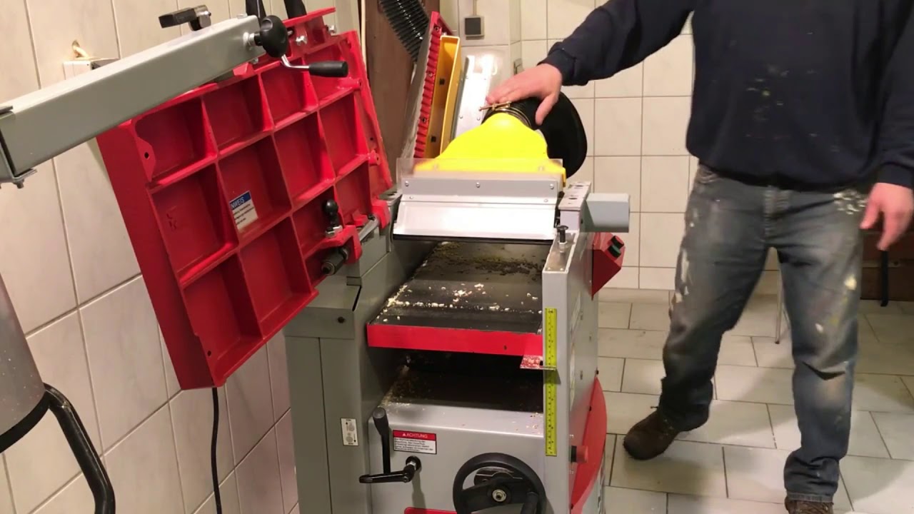 Hobelmaschine►Holzmann HOB 305 pro►Anlieferung►Abrichten►Dickenhobel►Hobeln ►↓ ↓ ↓▼INFO▼↓ ↓ ↓