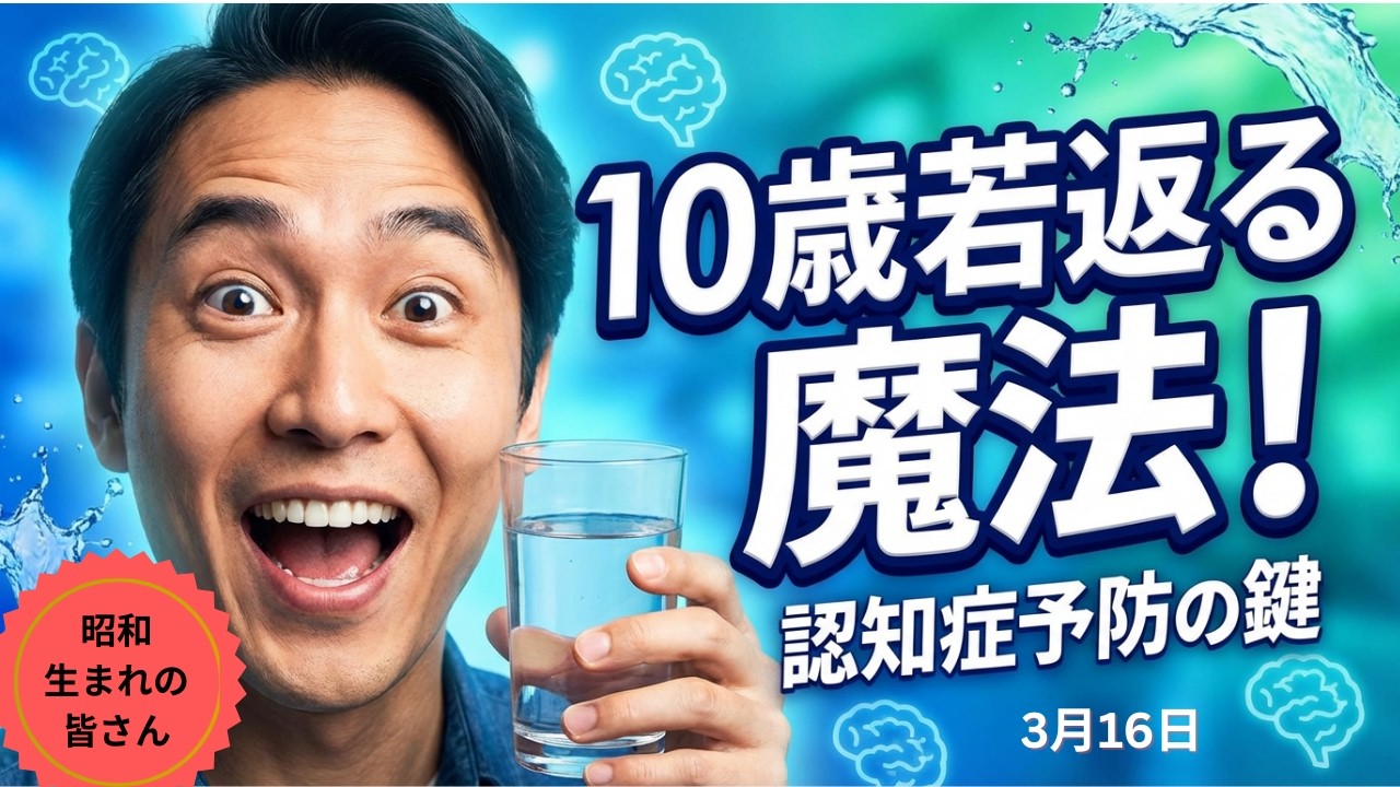 【脳と水②】脳が10歳若返る魔法の飲み物３選！毎日これで認知症予防