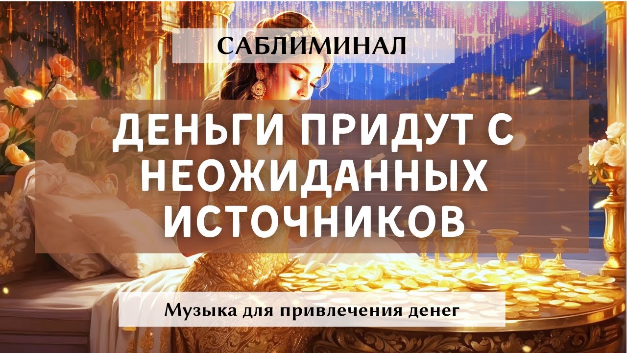 Деньги придут с неожиданных источников в ближайшее время. Музыка для привлечения денег. Саблиминал