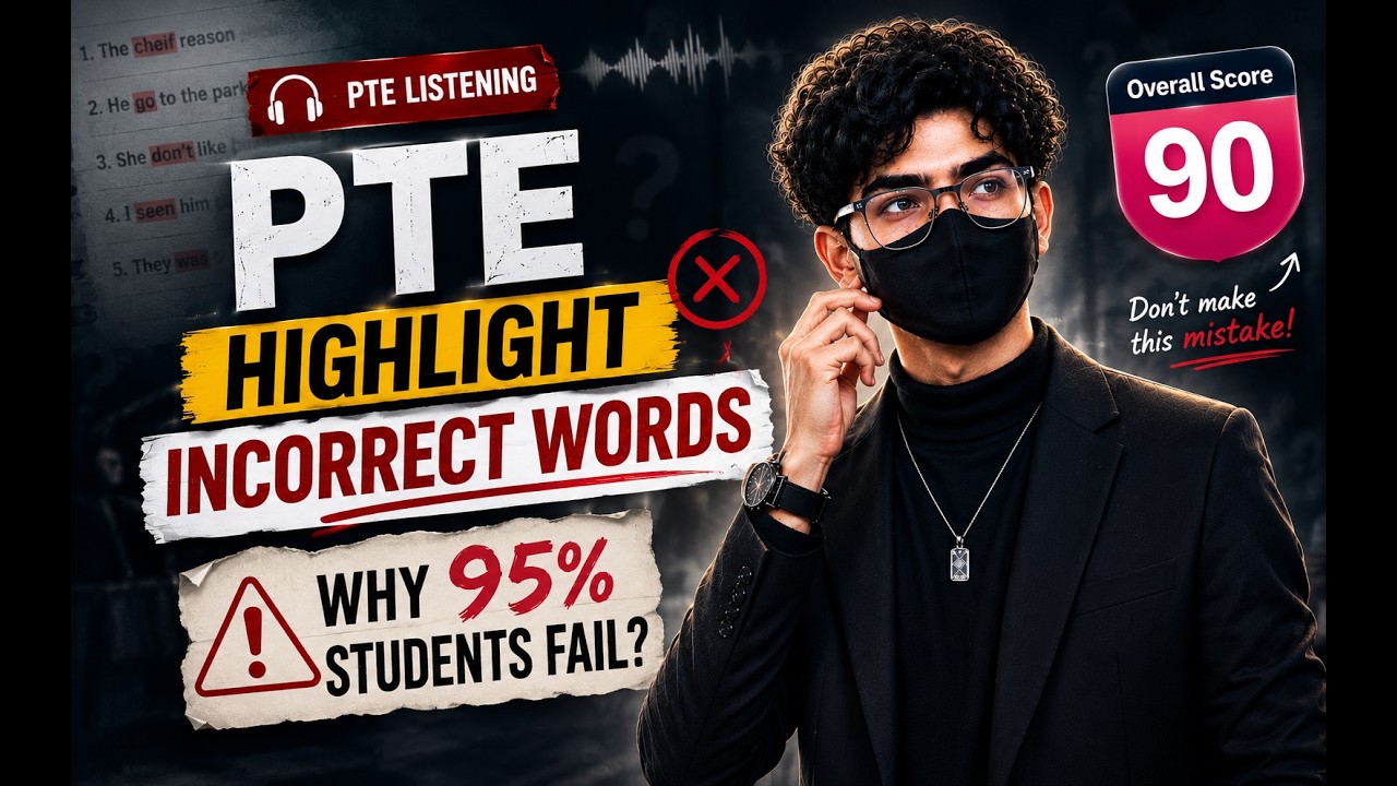 PTE Highlight Incorrect Words 2026 — Step-by-Step Strategy to Score High (Listening Tips) PART: 1