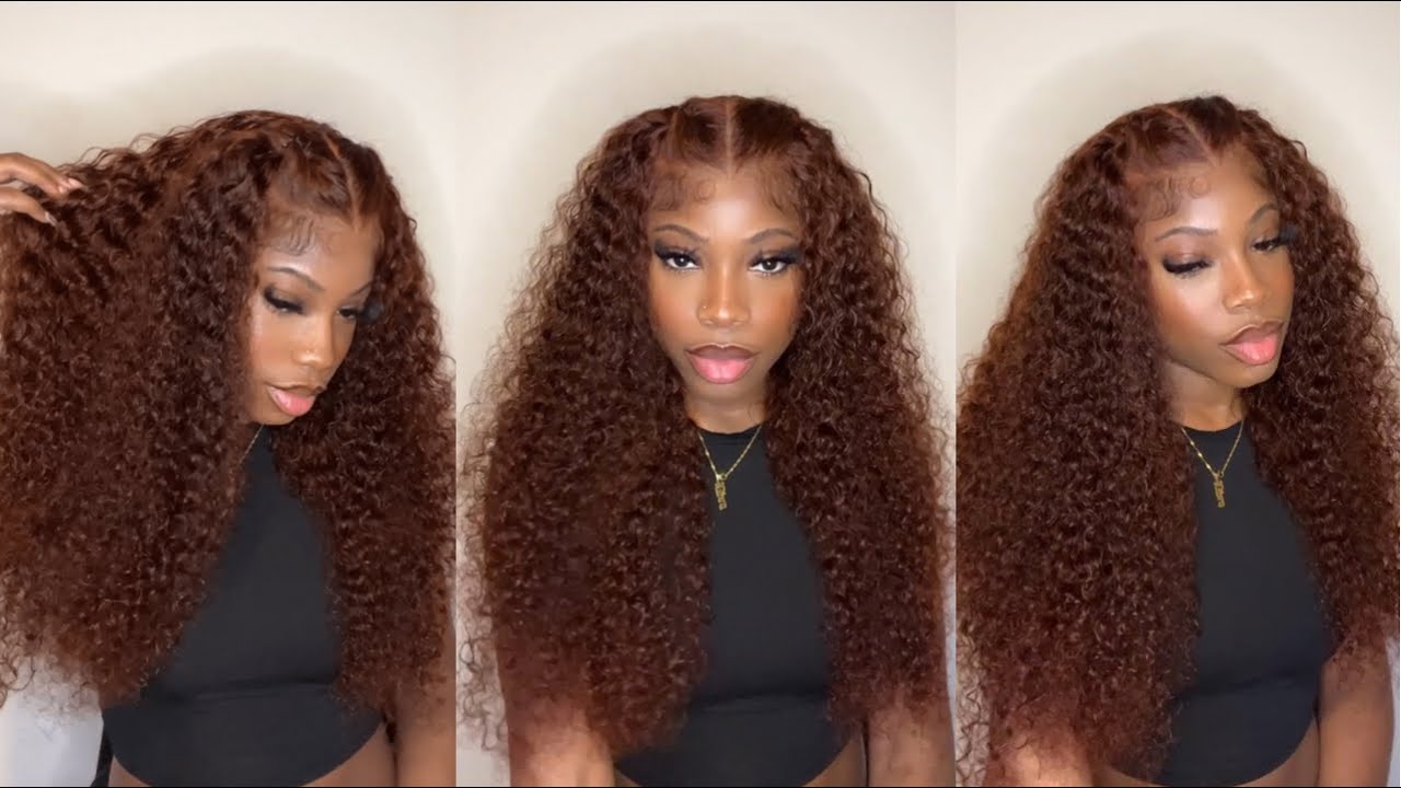 Reddish/Brown Curly Frontal Wig| Step  y Step Tutorial | Nadula Hair