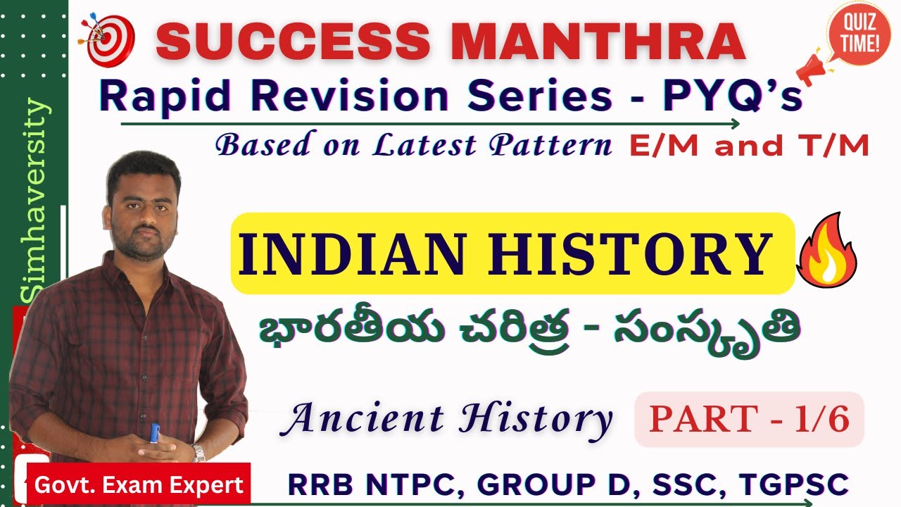 Ancient Indian History Part 1: 🚀High-Scoring MCQ's based on Latest Pattern for all Competitive Exams