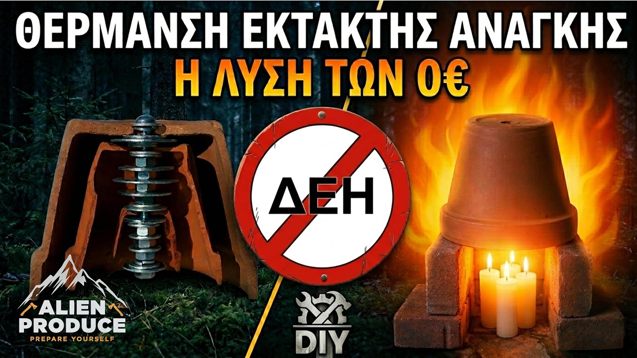 Θέρμανση Επιβίωσης & Κατασκευή θερμαντικού Σώματος Χωρίς Ρεύμα! * How To Make a Candle & Air Heater!