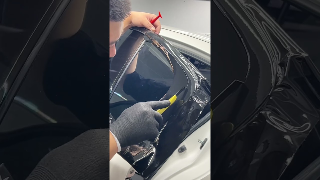 Chrome delete using 3M gloss black vinyl wrap!