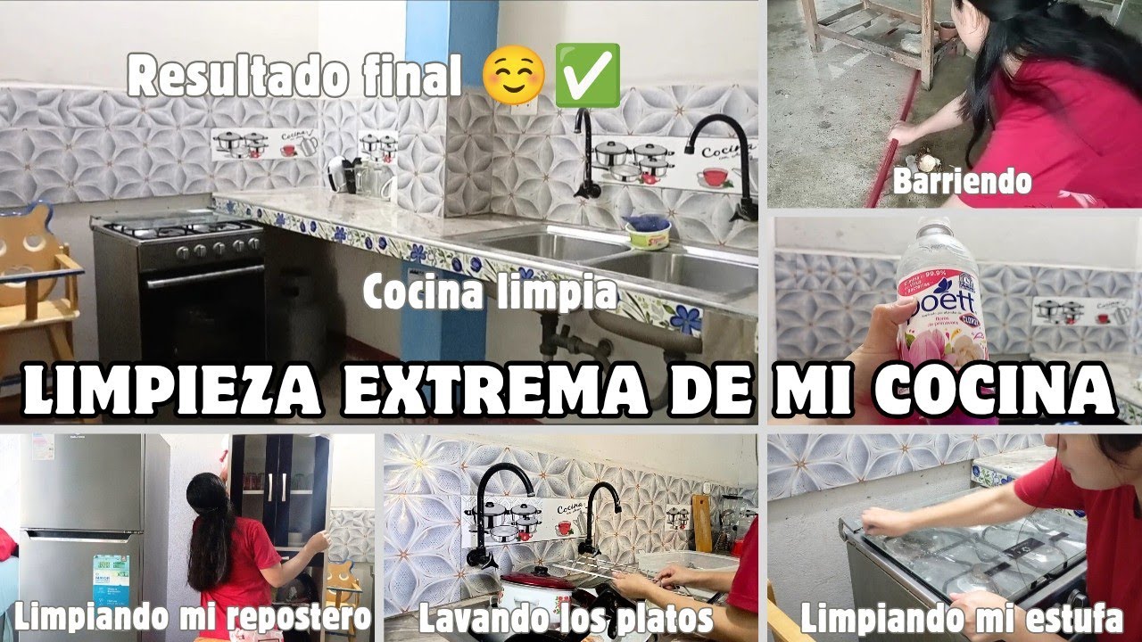 LIMPIEZA EXTREMA DE MI COCINA 💯🧹/ Cocina Humilde pero limpia✅ / motívate a limpiar conmigo💪#limpieza