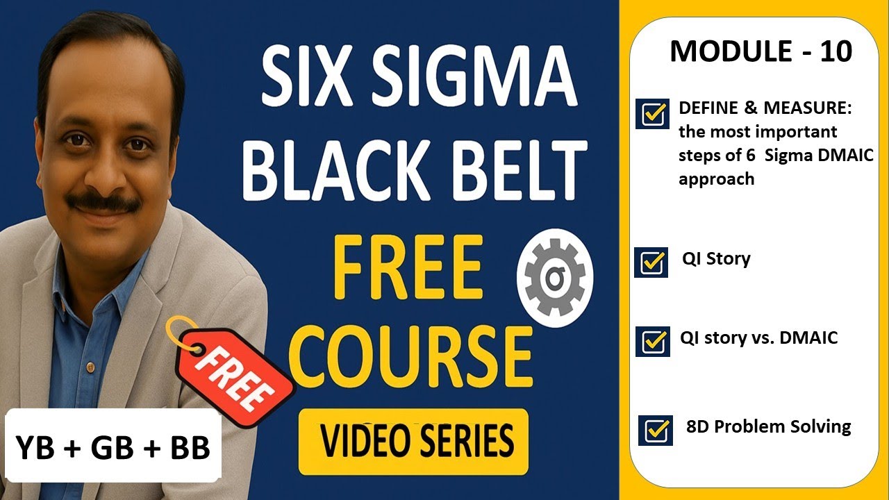 Module10: DEFINE, DMAIC, QI story, 8D | Free Six Sigma Black Belt, Green Belt Course