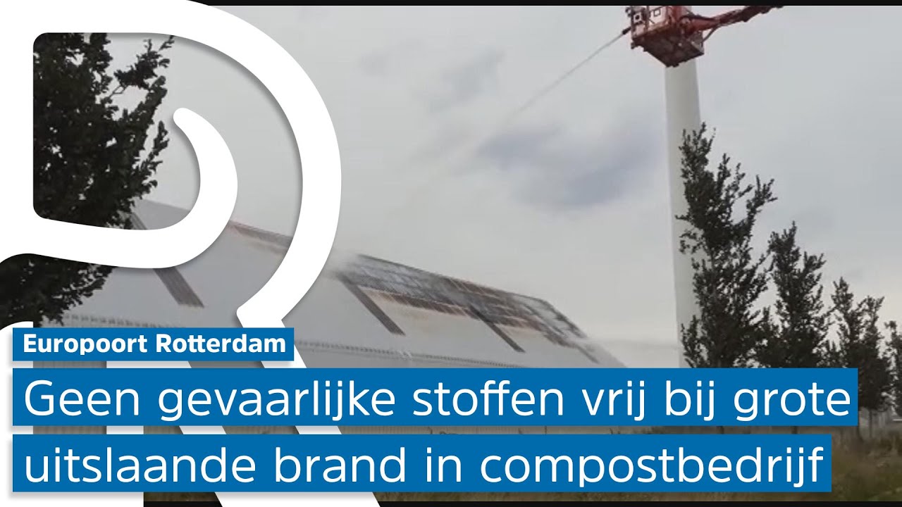 Grote uitslaande brand in een pand in Europoort