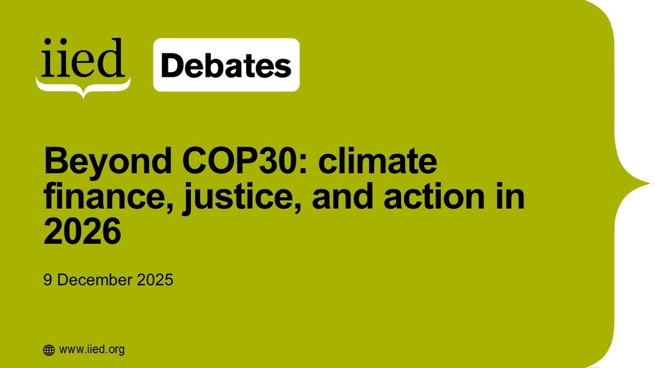 Beyond COP30: climate finance, justice and action in 2026