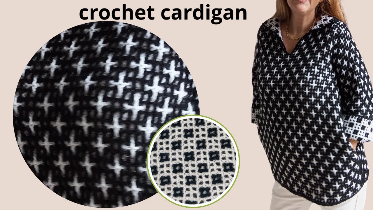 crochet reversible sueter cardigan muy facil ideal principiantes