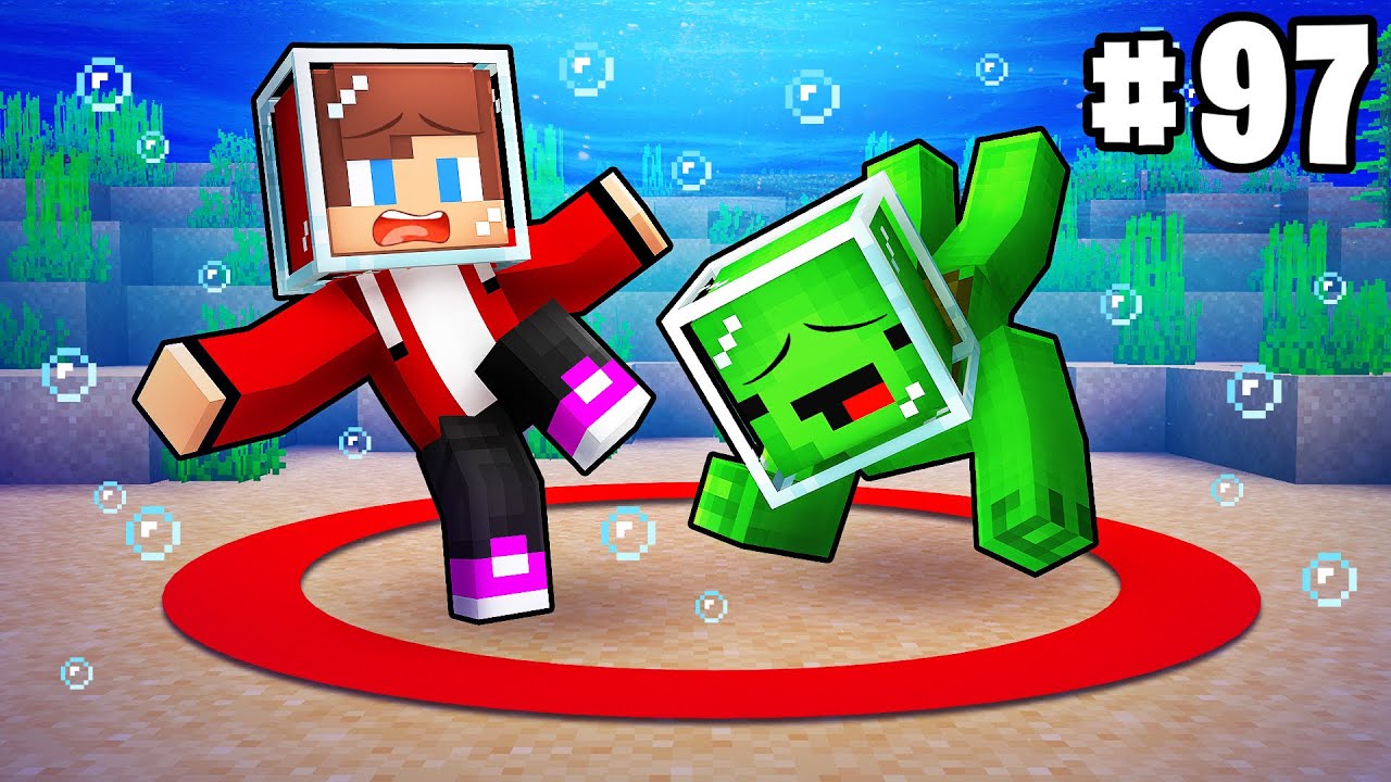 Mikey and JJ Survive 100 Days Underwater in Minecraft (Maizen)