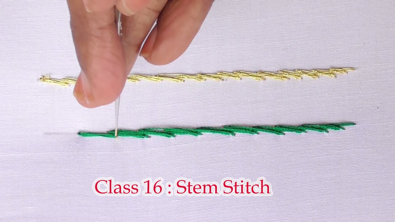 Class 16 : Stem stitch practice for beginners | Aari basics