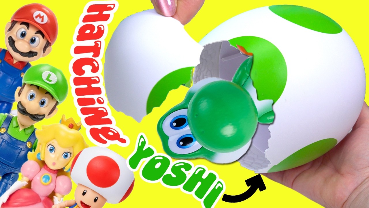 The Super Mario Galaxy Movie Yoshi Hatching Shell with Dolls! Pretend Play