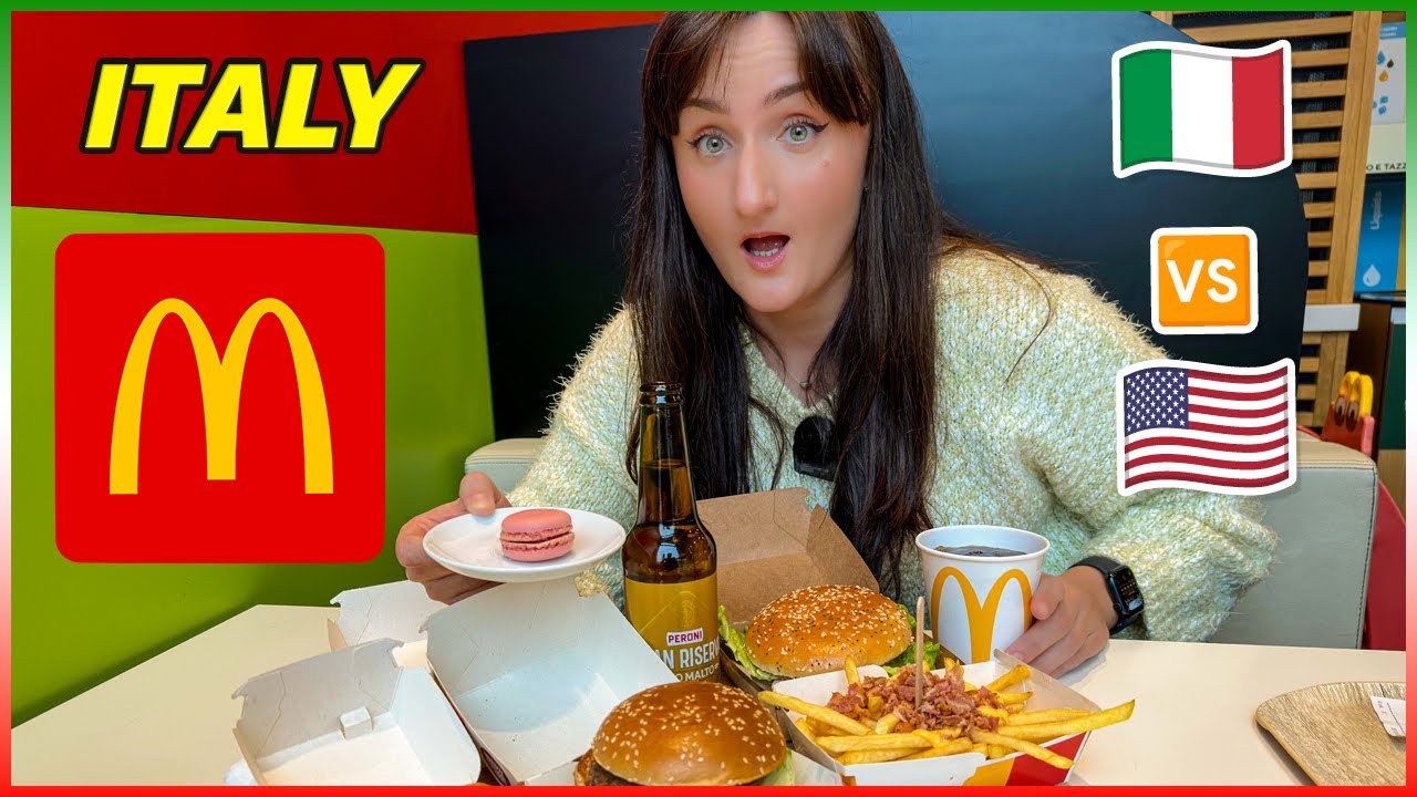 Мы попробовали McDonald's в ИТАЛИИ! 🇮🇹 Это лучше, чем США? 🍔🍟
