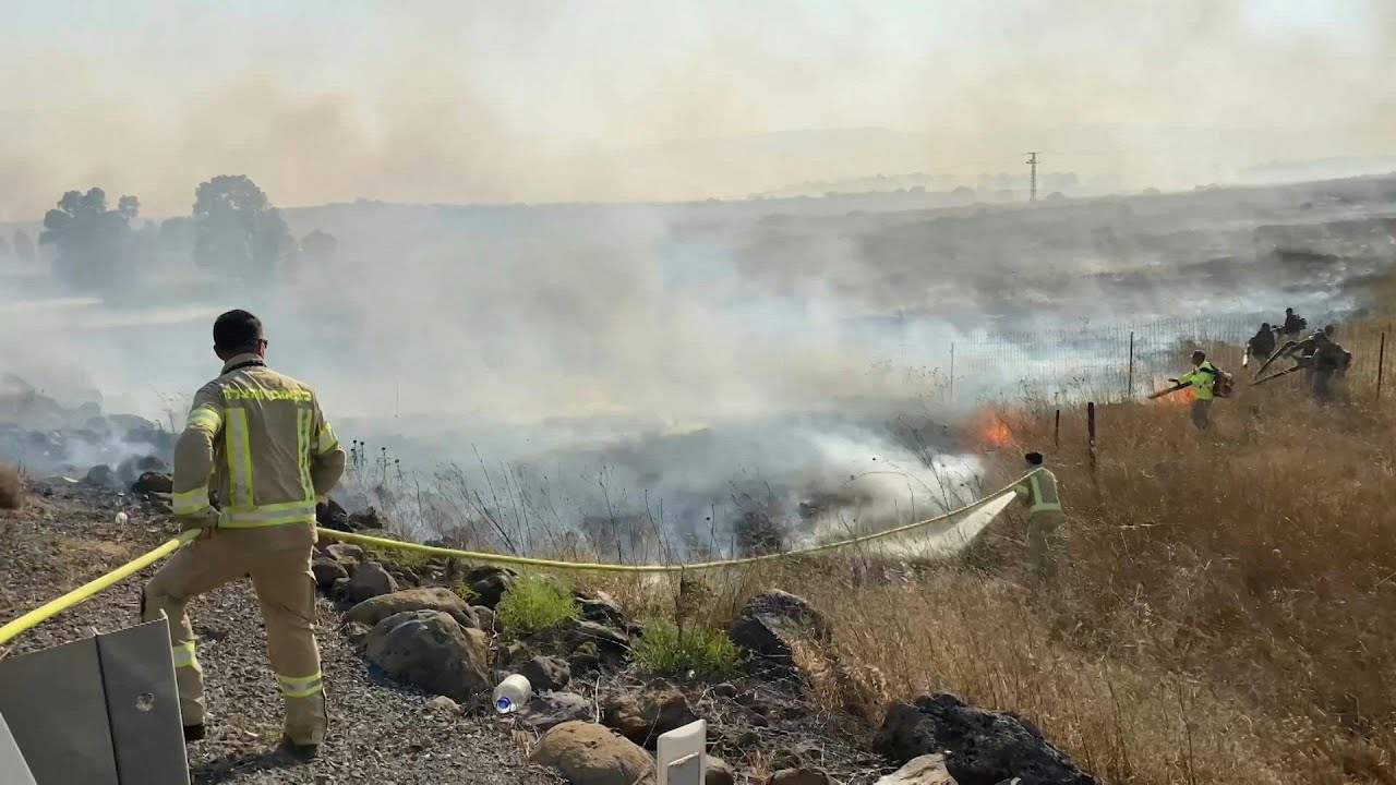 Fire erupts in Israeli settlement targeted by Hezbollah rockets | AFP
