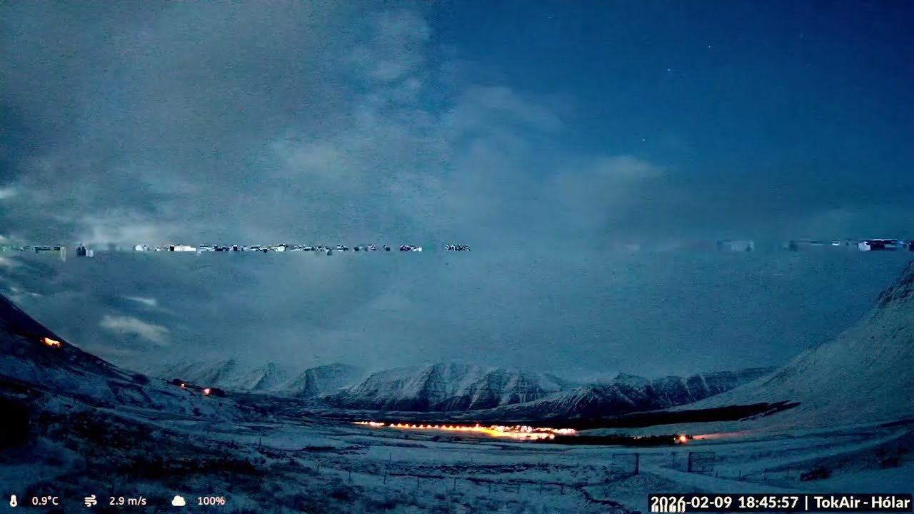 Hólar Daily Timelapse 9th - 10th February 2026