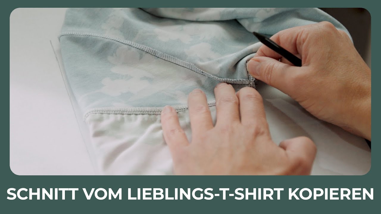 Schnitt eines T-Shirts abkopieren (Shirt Upcycling Projekt Teil 1)