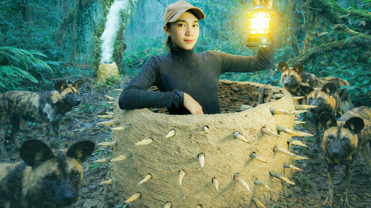 Amazing Girl Builds Hidden Underground Shelter in 32Days | Survival Bushcraft Skills