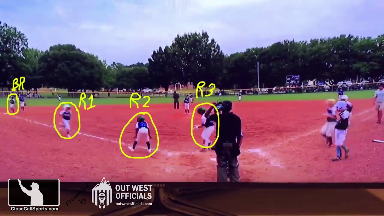 Teachable - Passing Runners Play in Anytown USA as Celebrating Baserunner Causes a Triple Play