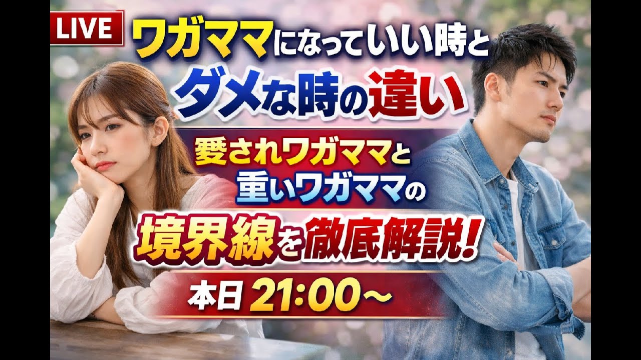 【LIVE】ワガママになっていい時とダメな時の違い