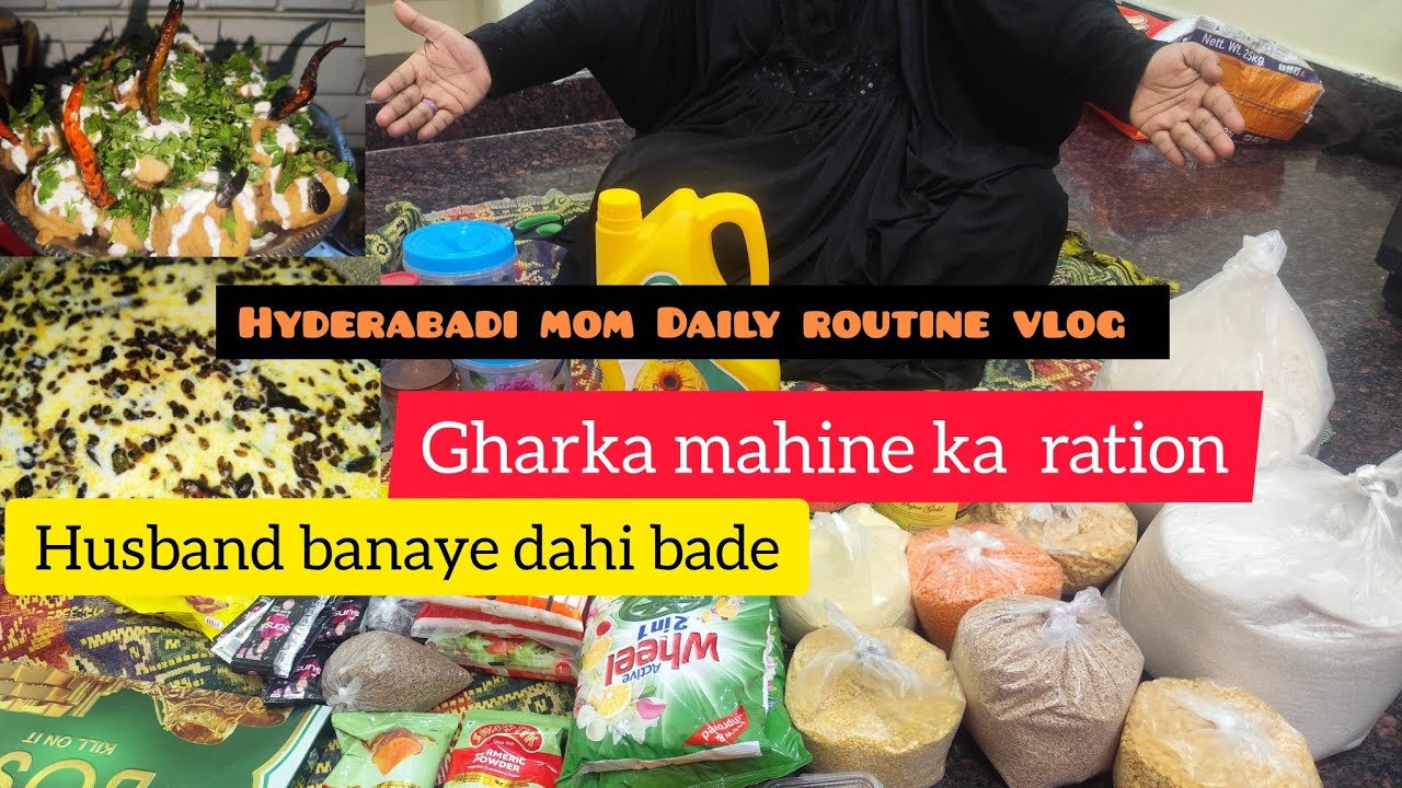 Husband banaye special dahi bade...gharka monthly ration...daily routine vlog#food #cooking #recipe