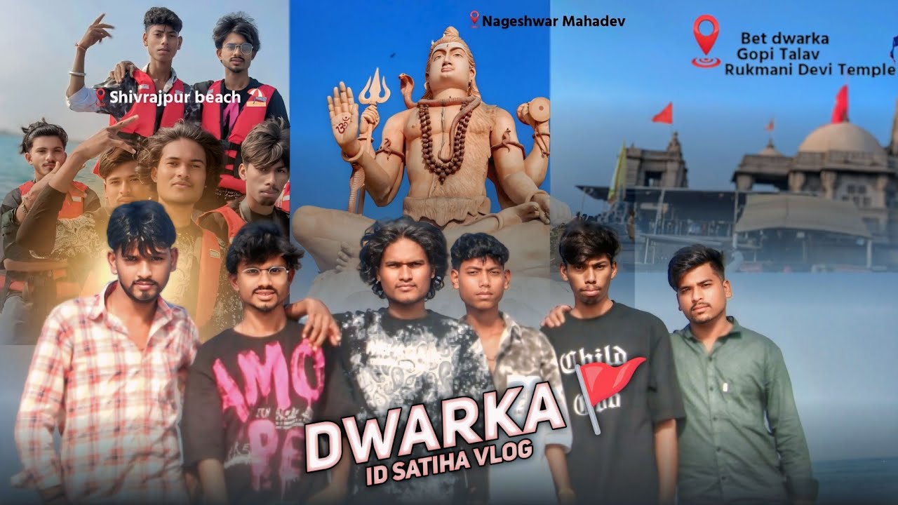 Dwarka 5 ધામ દર્શન Full Enjoy Dosto Saath 🤩 Id satiha Vlog 😂