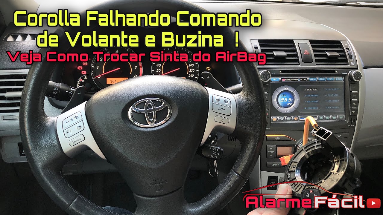 Corolla Falhando Comando de Volante e Buzina  / Veja a Troca da Sinta do AirBag .