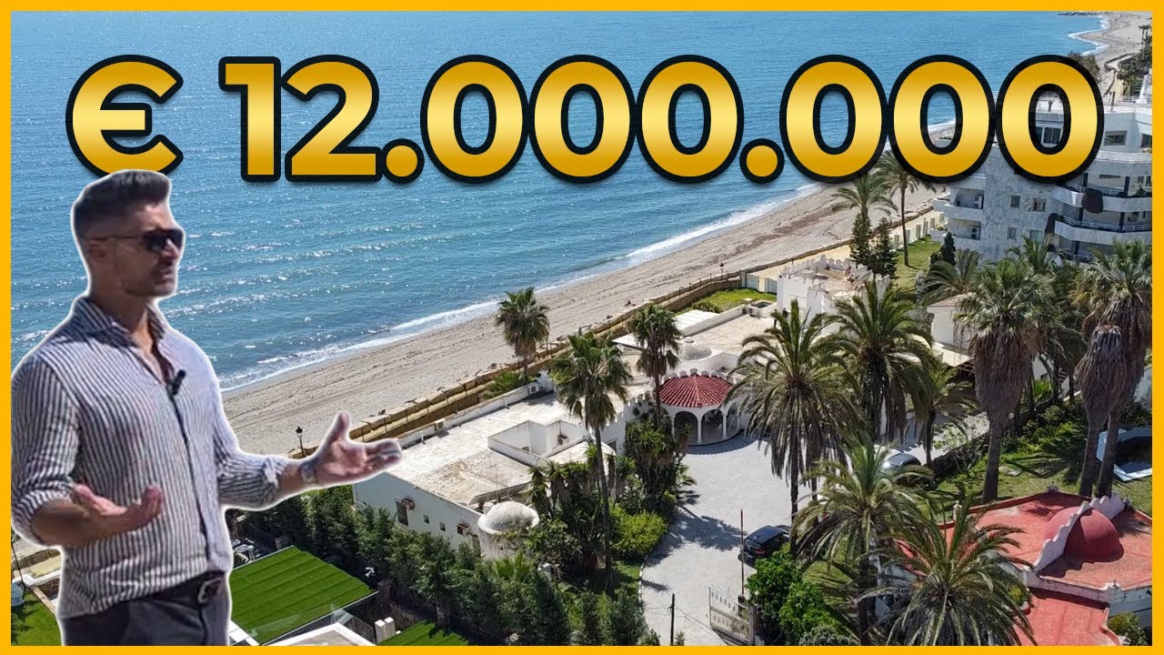 BEACHFRONT VILLA FOR SALE IN GOLDEN MILE, Marbella Spain 2024 #marbellarealestate
