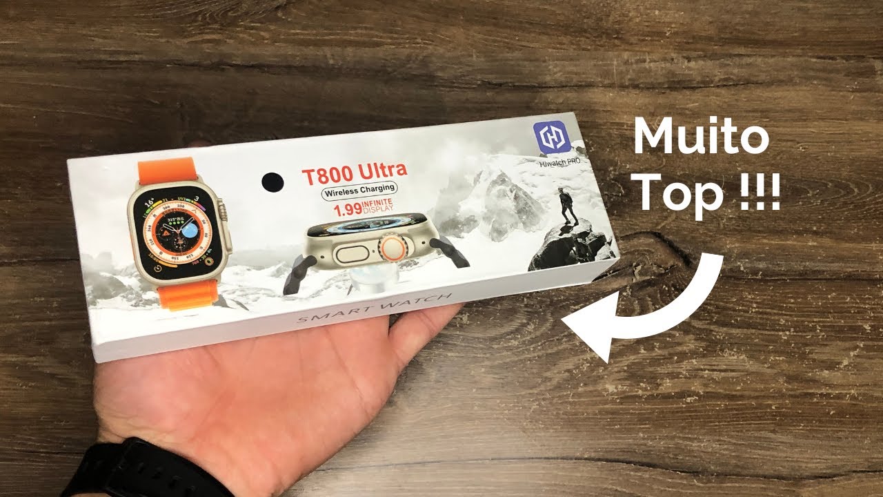 Unboxing e Demonstração Smartwatch T800 Ultra Comprado Na Shopee !!!
