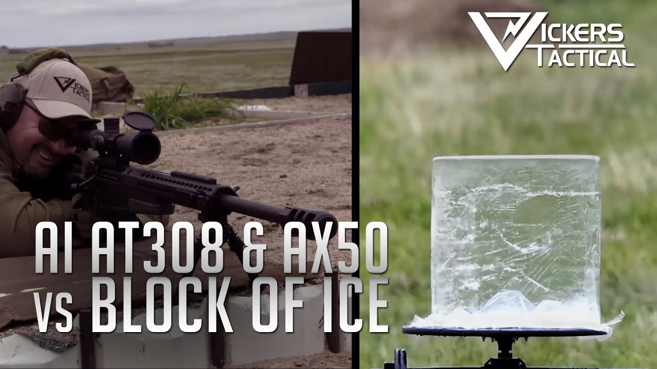 AI AT .308 и AX50 против. 150-фунтовая глыба льда
