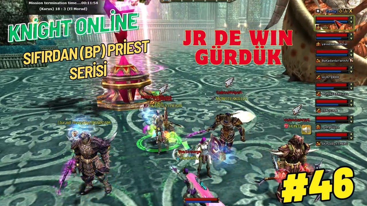 SIFIRDAN (BP) PRİEST  JR DE WİN GÖRDÜK  KNİGHT ONLİNE- B46 #knight #knightonline #knightfarm
