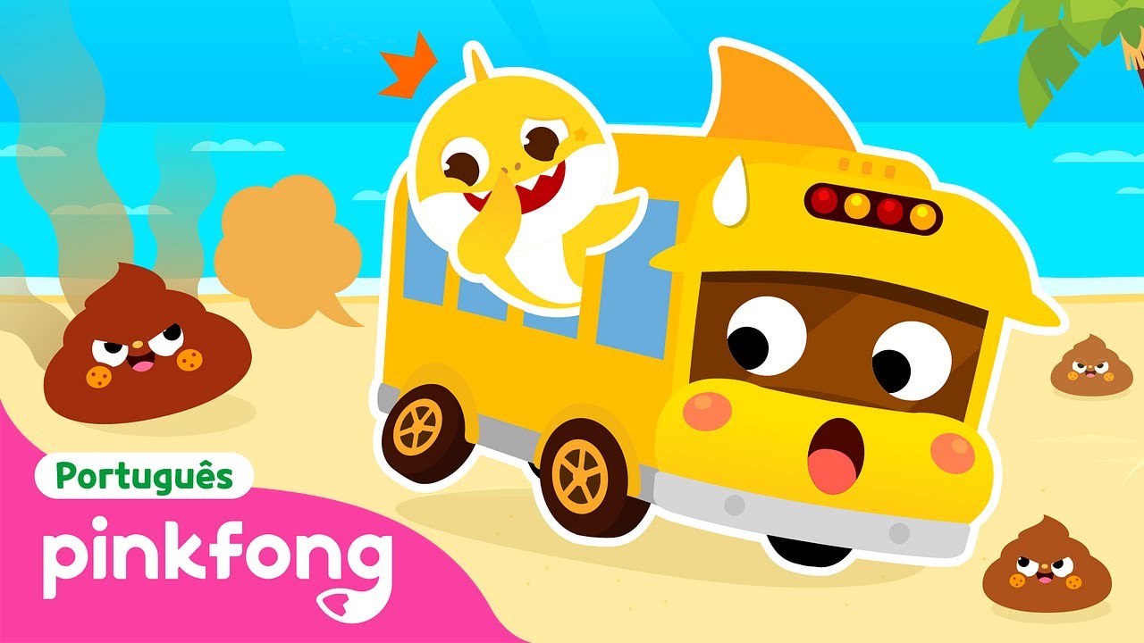 Ônibus Amarelo🚌| Brincando no Ônibus do Bebê Tubarão | Pinkfong, Bebê Tubarão! Canções para Crianças